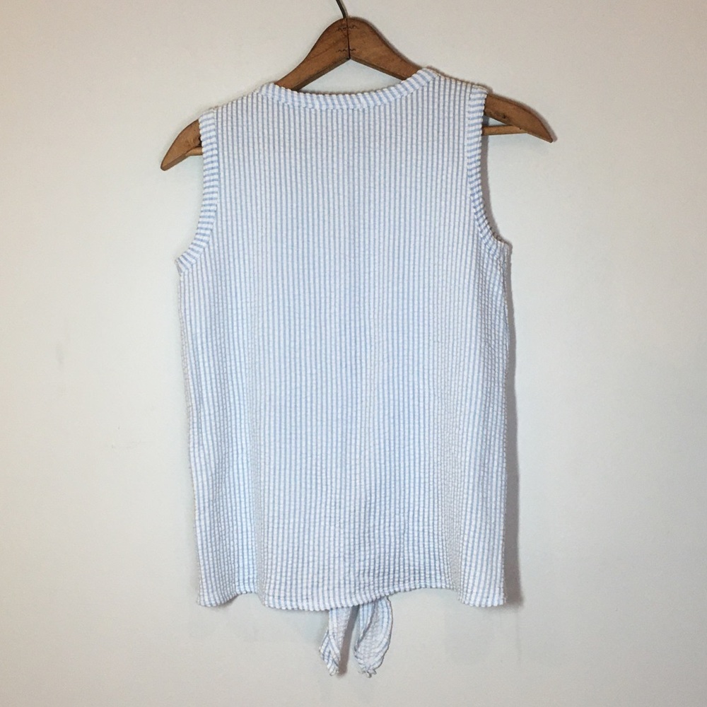 Green envelope LA ribbed/quilted sleeveless vest button down tie-knot size XS - Picture 3 of 3